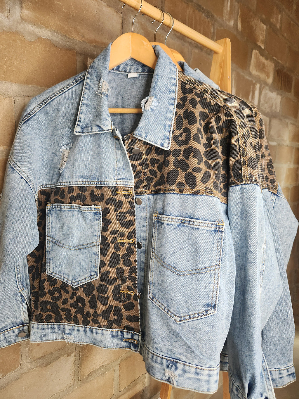 Leopard Denim Jacket