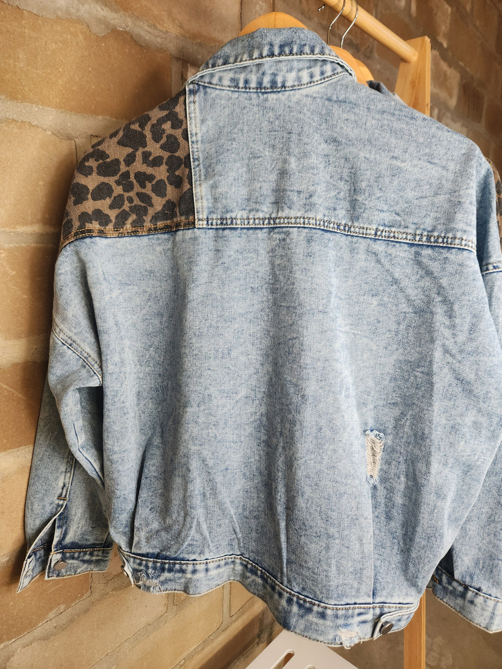 Leopard Denim Jacket