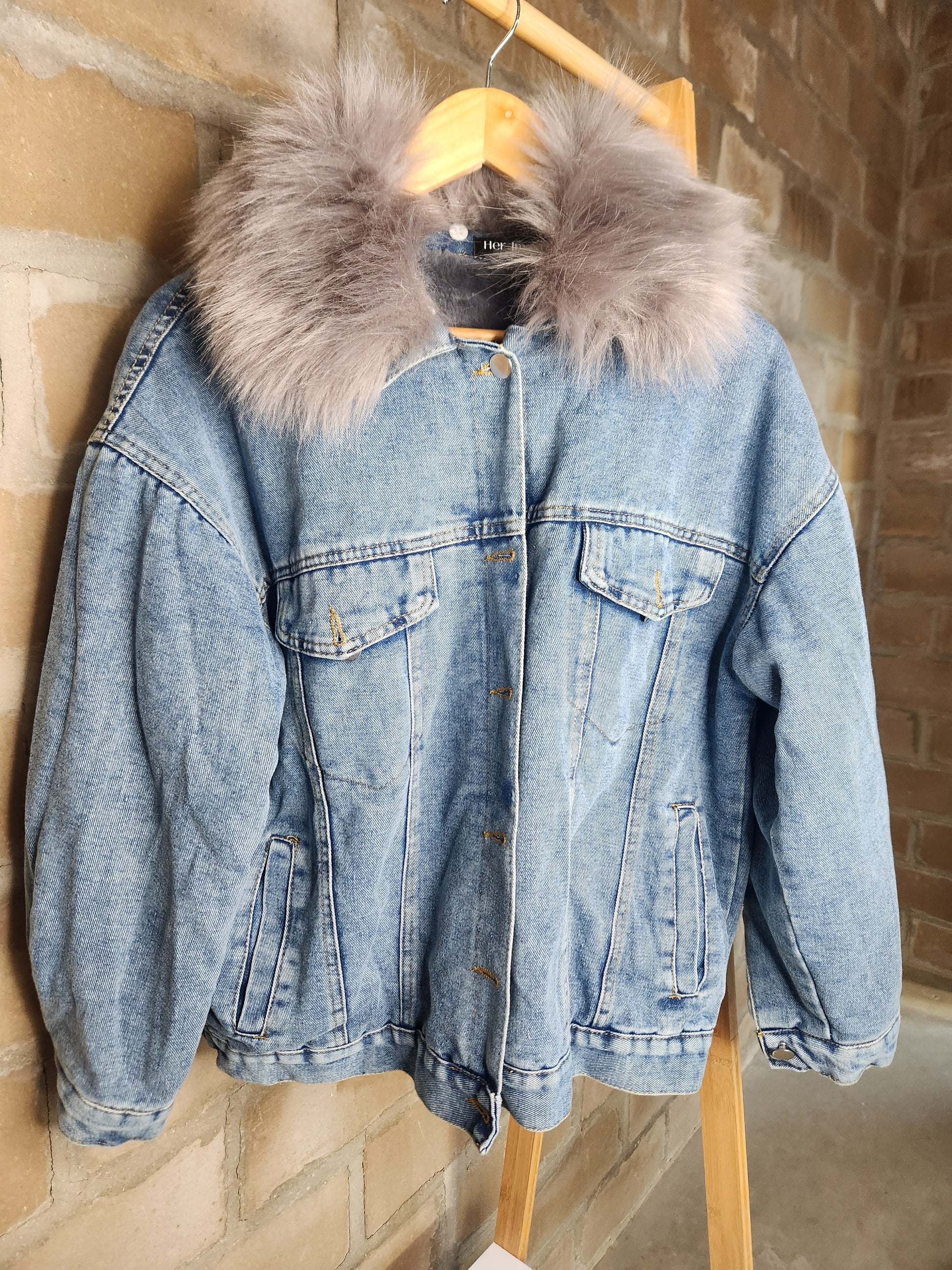 Denim Fur Jacket