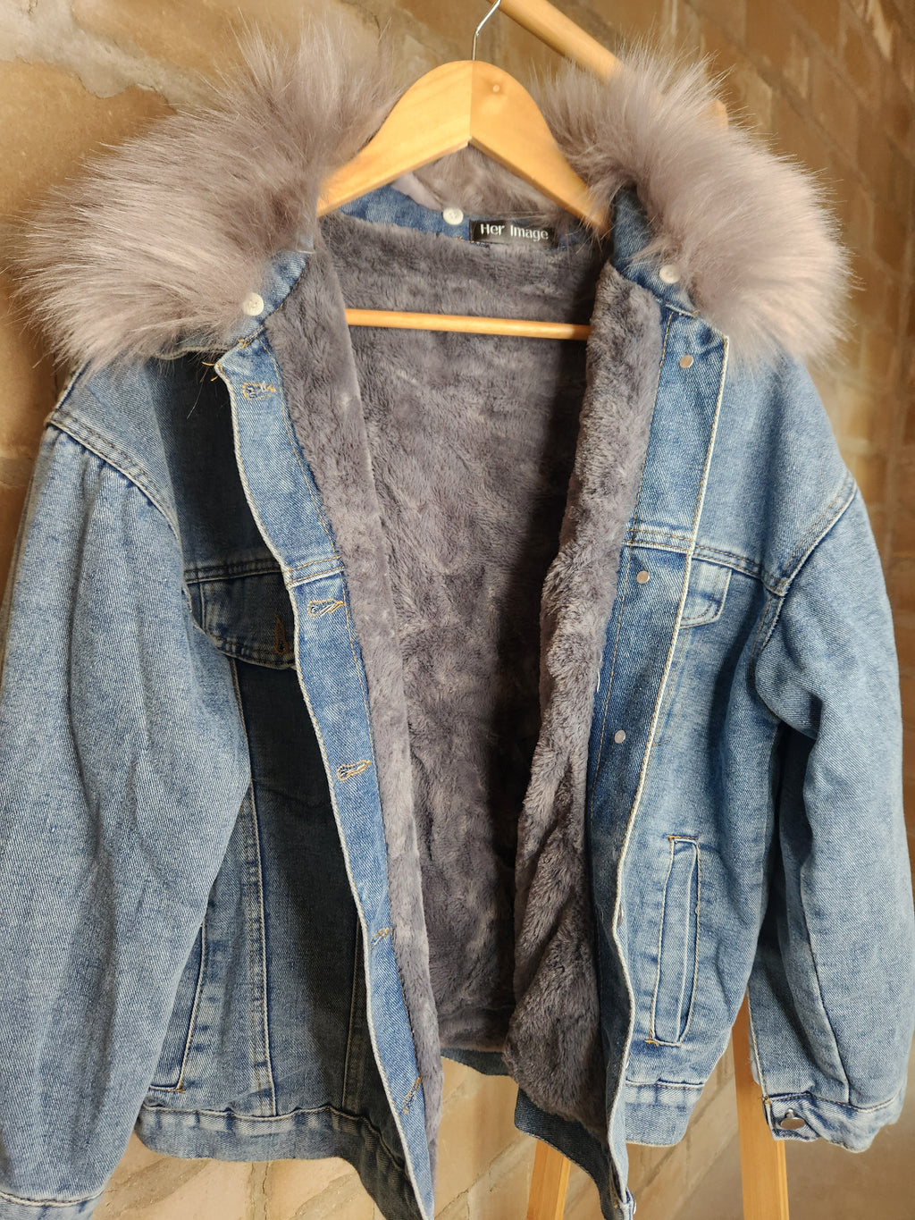 Denim Fur Jacket