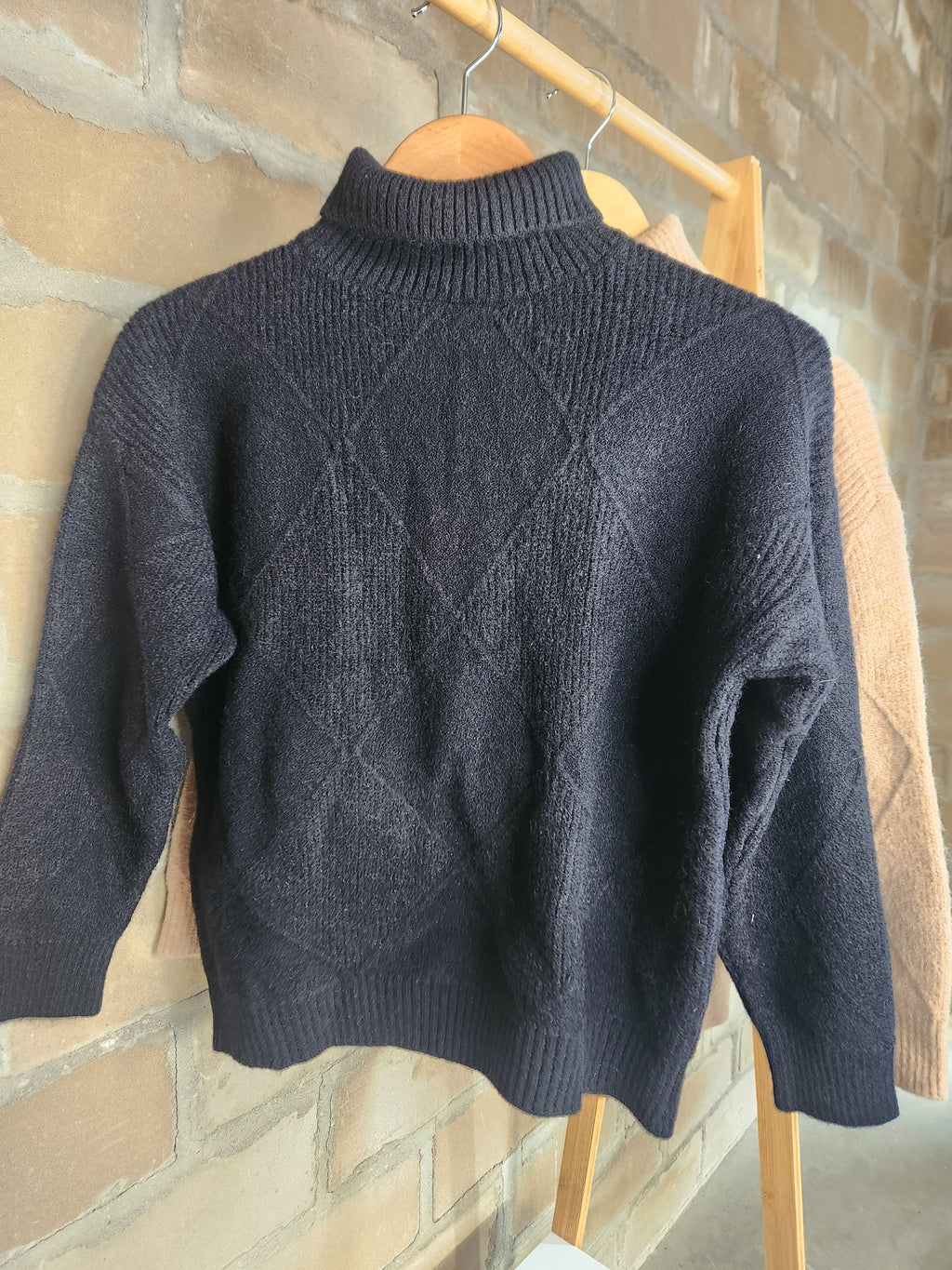 Diamond Turtleneck Sweater
