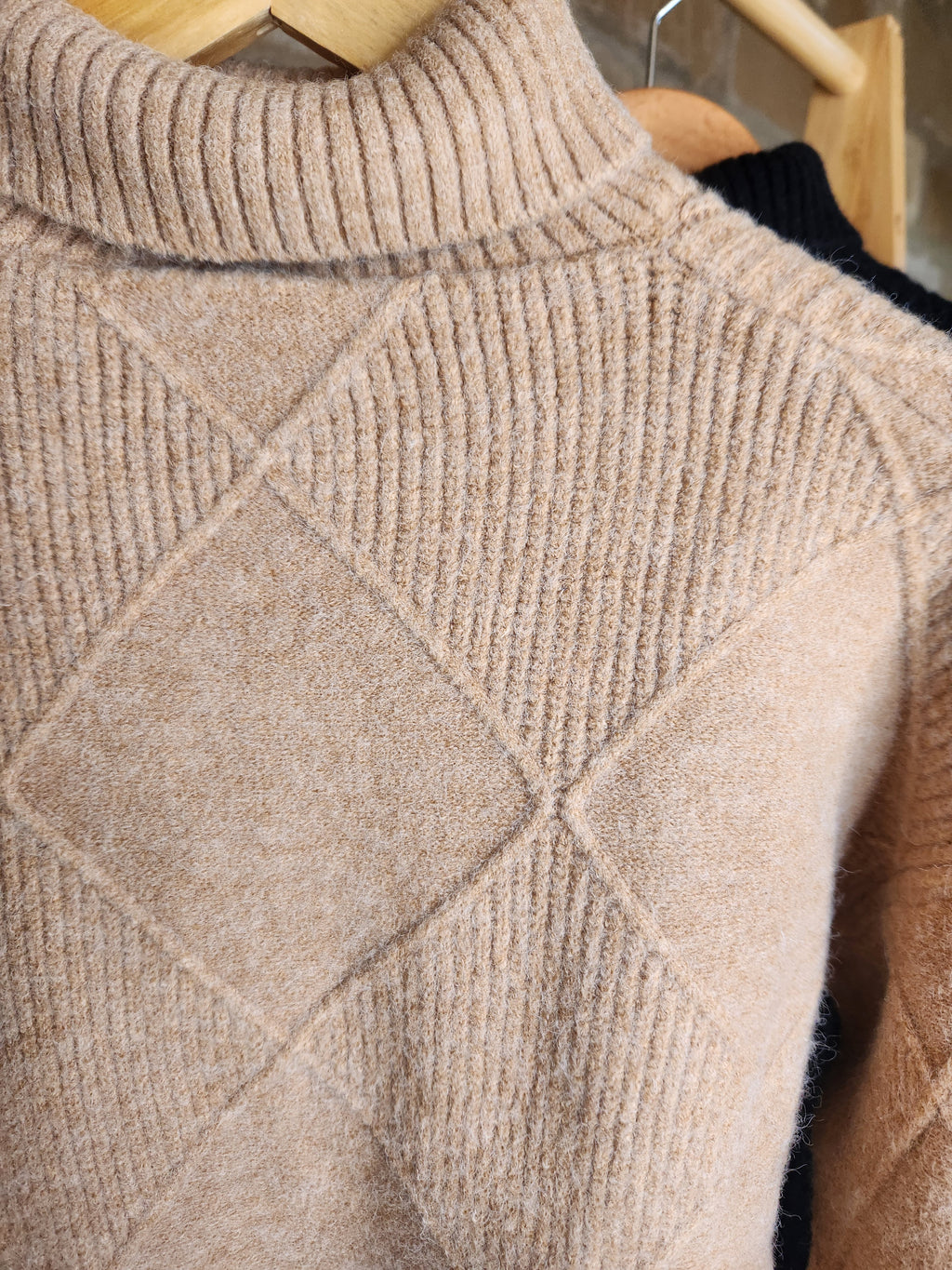 Diamond Turtleneck Sweater