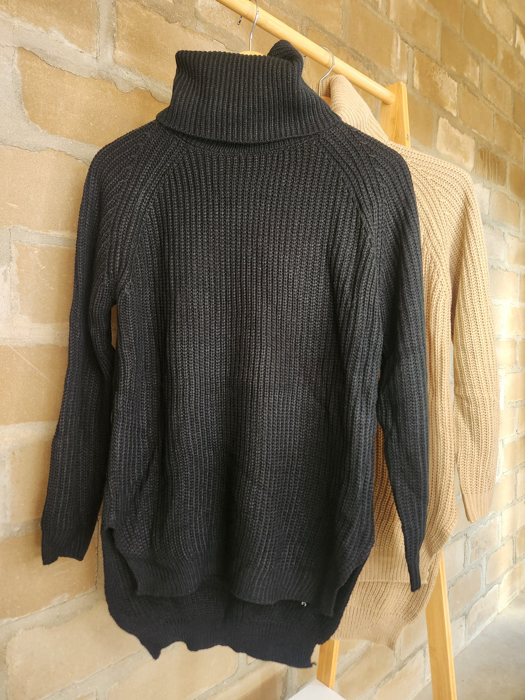 Stripped Turtleneck Sweater