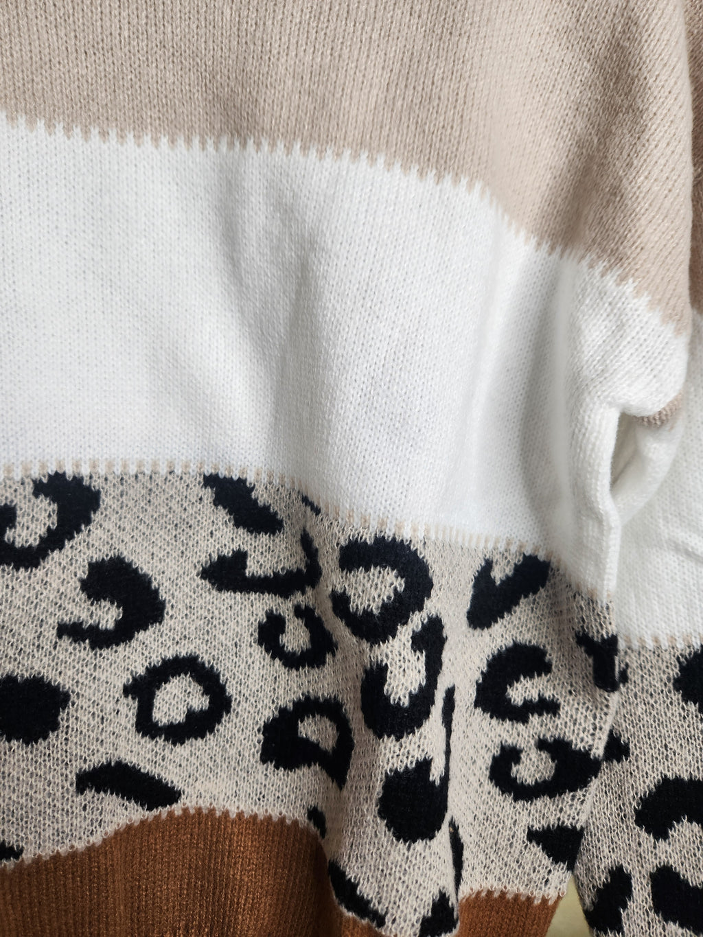 Three Tone Leopard Sweater