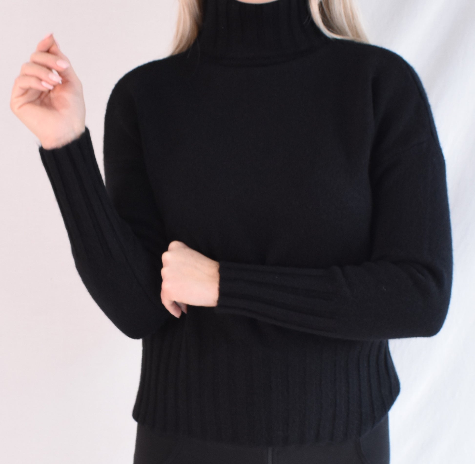 Plain Turtleneck Sweater