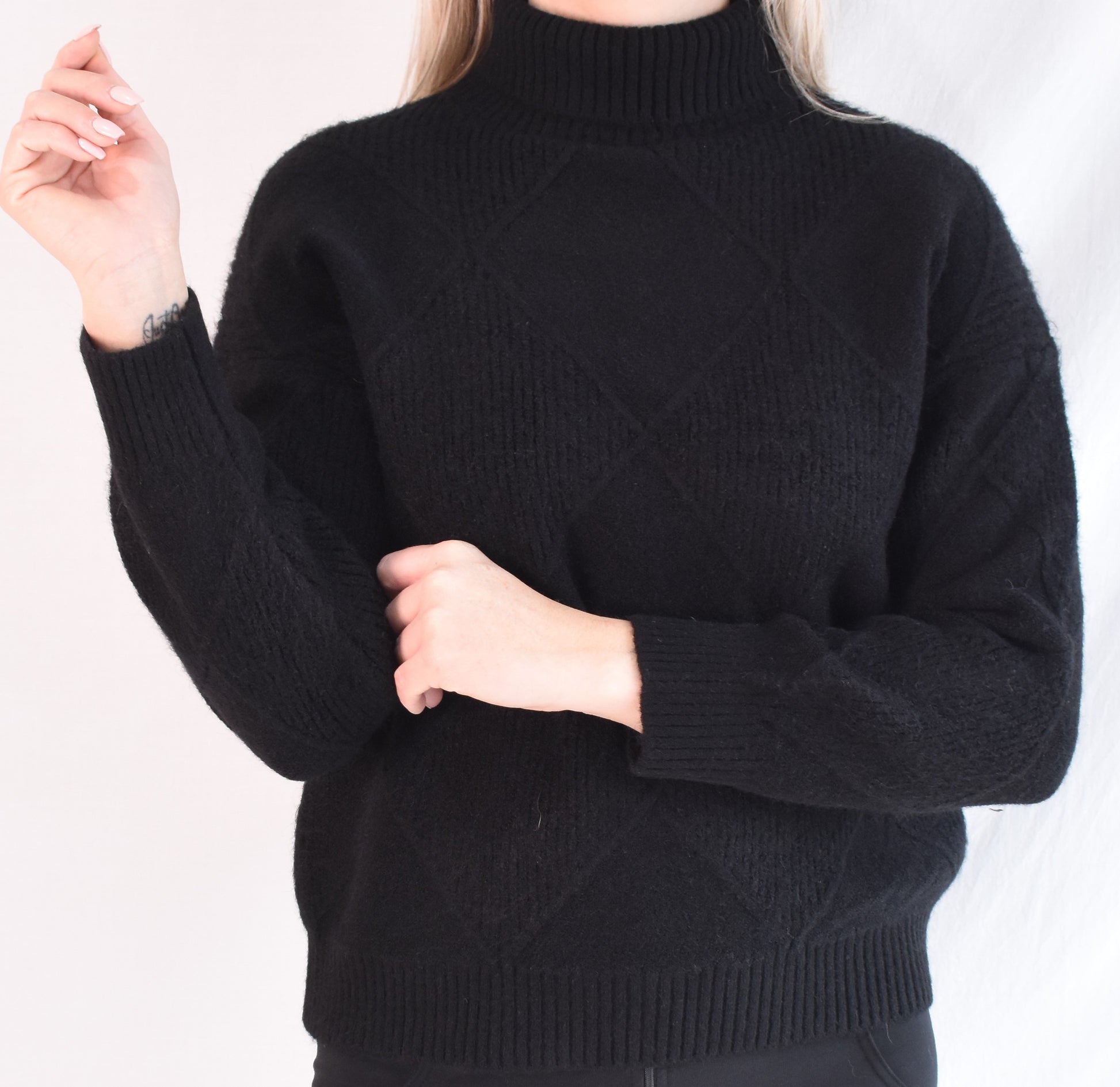Diamond Turtleneck Sweater