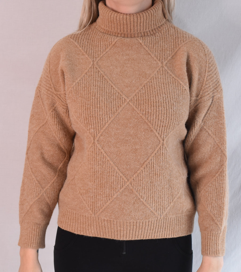 Diamond Turtleneck Sweater