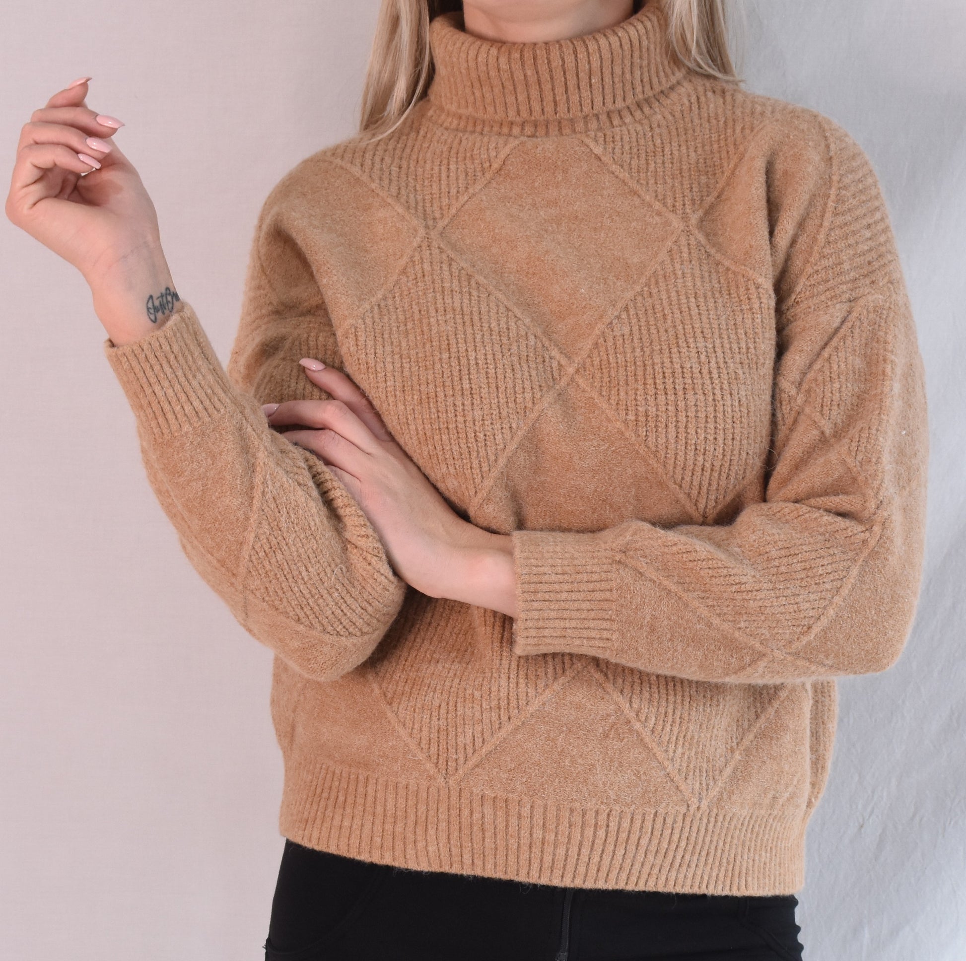 Diamond Turtleneck Sweater