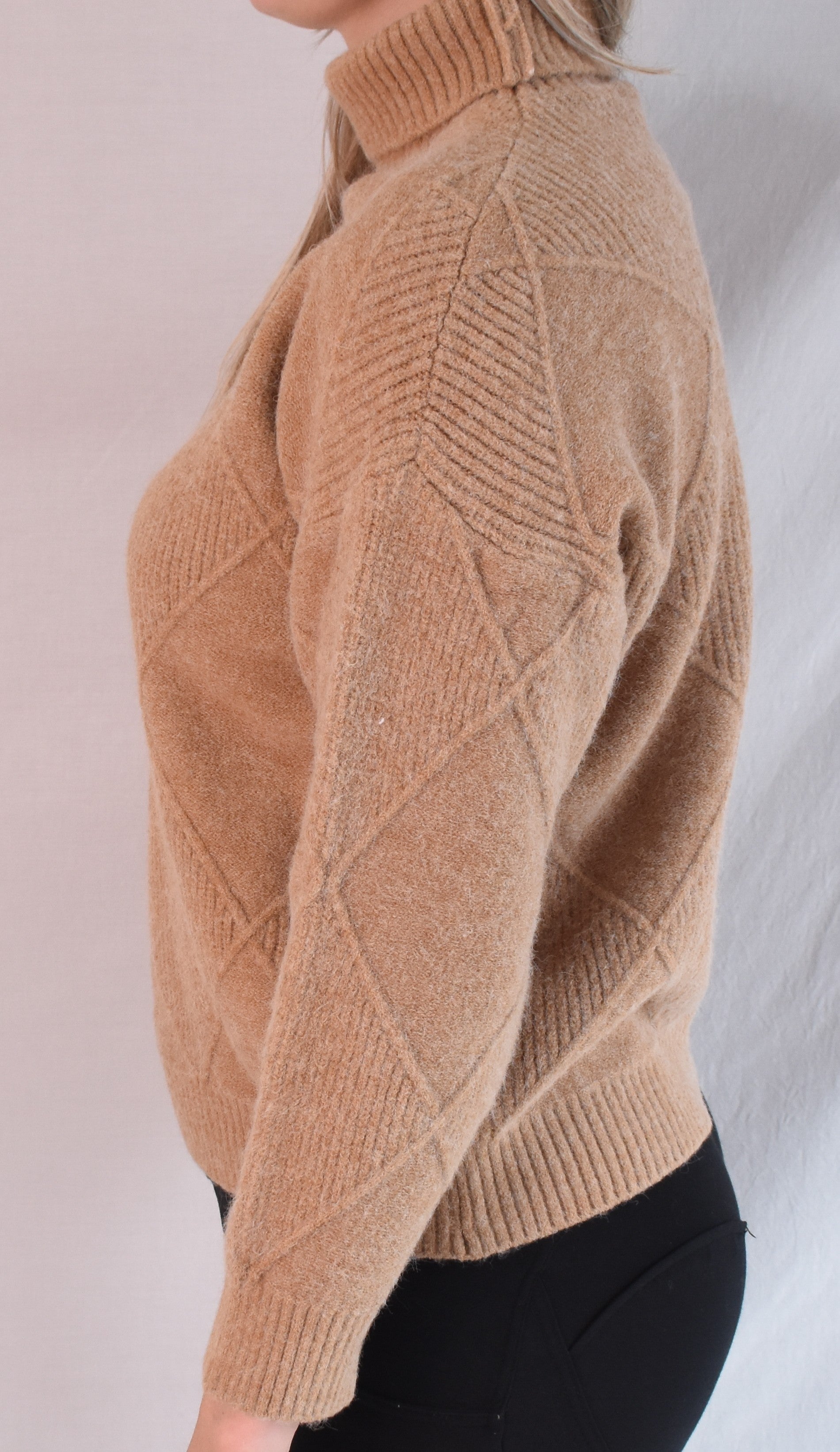 Diamond Turtleneck Sweater