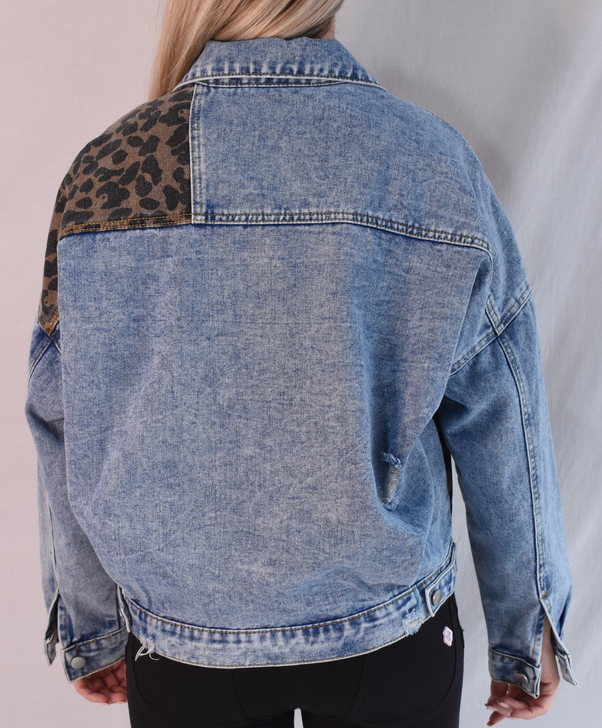 Leopard Denim Jacket