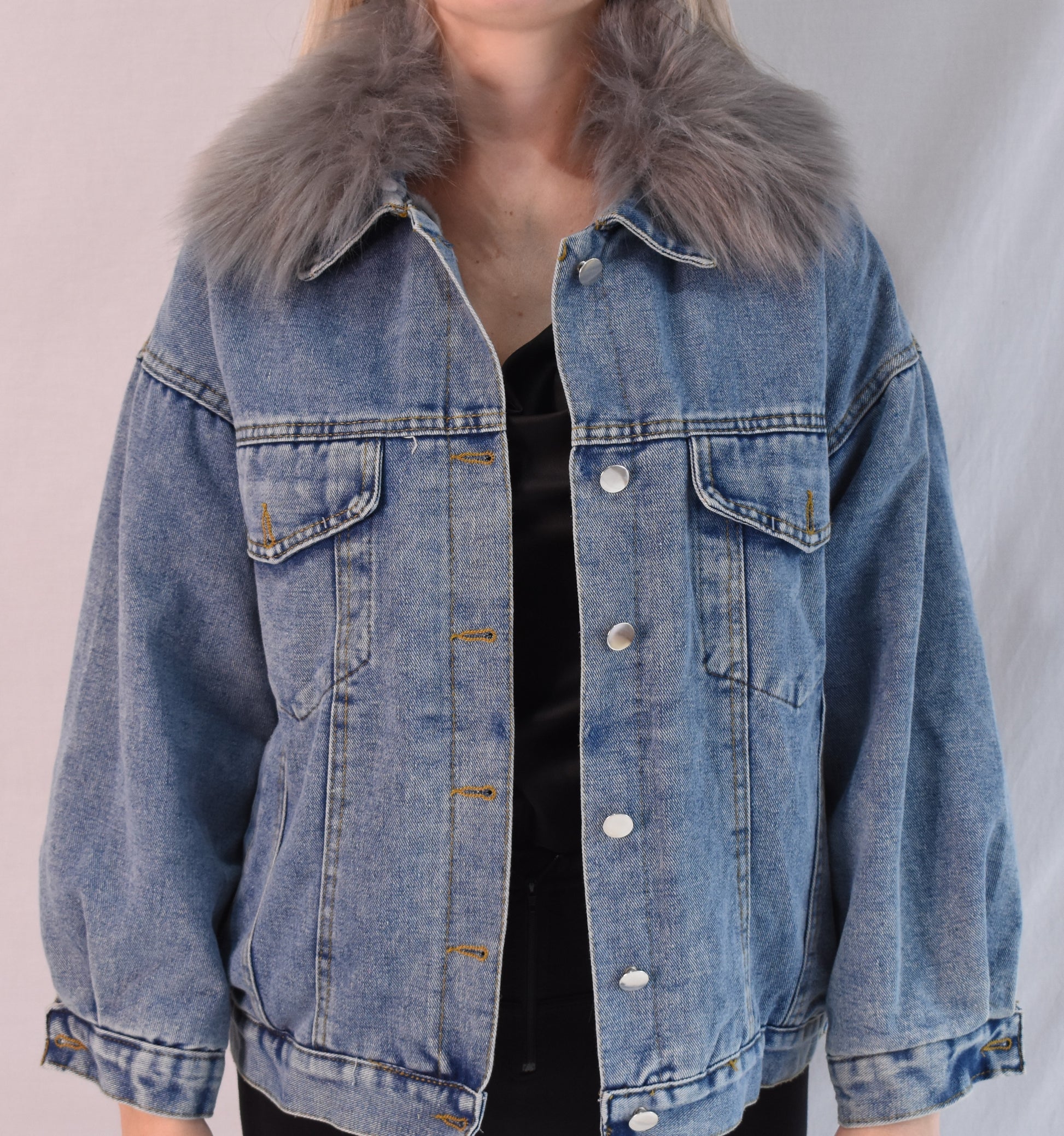 Denim Fur Jacket