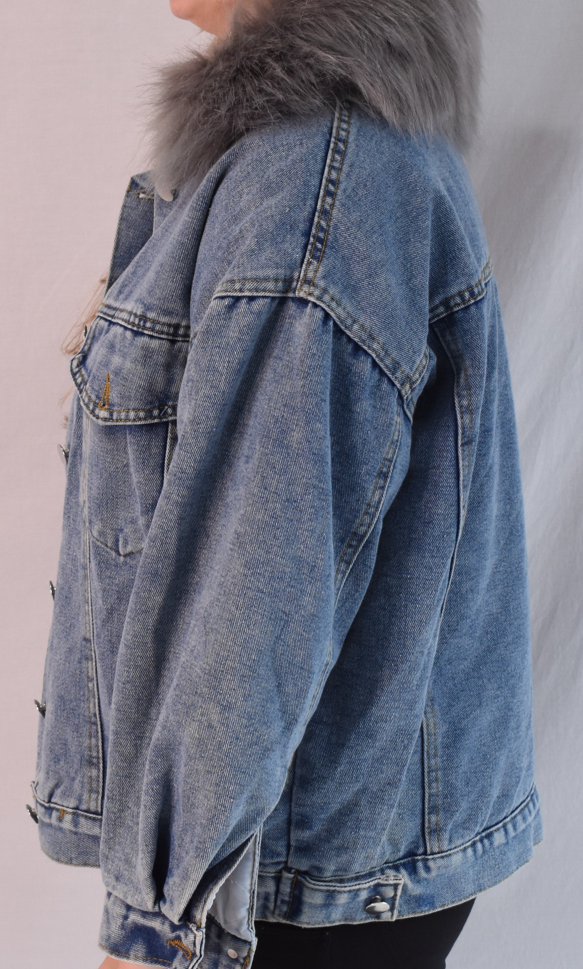 Denim Fur Jacket